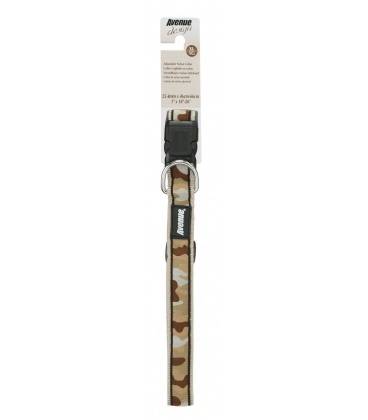 Correa y Collar Ajustable Nylon Camuflaje Beige AVENUE